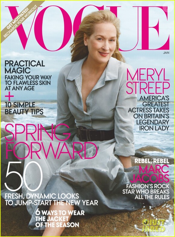 L'actrice américaine Meryl Streep a également fait la couverture du Vogue US alors qu'elle était âgée de 62 ans.