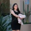 Kim Kardashian, enceinte, dans les rues de Woodland Hills, le 11 mars 2013.