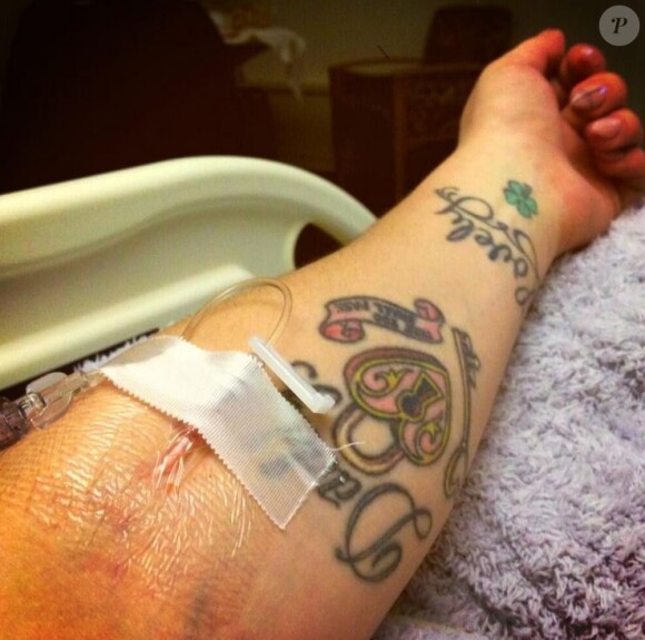 Kelly Osbourne poste une photo d'elle à l'hôpital, le 8 mars 2013.