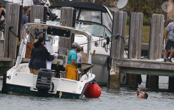 Isla Fisher pendant le tournage du film Switch, adaptation du roman d'Elmore Leonard, à Miami le 12 mars 2013.