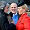 Zara Phillips et son mari Mike Tindall, au deuxième jour du Cheltenham Festival à Gloucestershire, le 13 mars 2013.