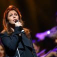 Isabelle Boulay lors de la soirée évènement 2 000 Femmes chantent contre le cancer à l'Olympia le 7 mars 2013
