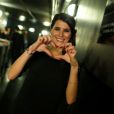 Karine Ferri lors de la soirée évènement 2 000 Femmes chantent contre le cancer à l'Olympia le 7 mars 2013