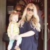 Jessica Simpson, enceinte, belle et épanouie alors qu'elle passe du temps avec sa fille Maxwell Johnson, à Studio City, le 16 mars 2013