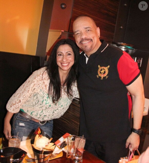 Ice-T organise une soirée d'anniversaire surprise avec des amis pour sa femme Coco Austin à Las Vegas, le 17 mars 2013.