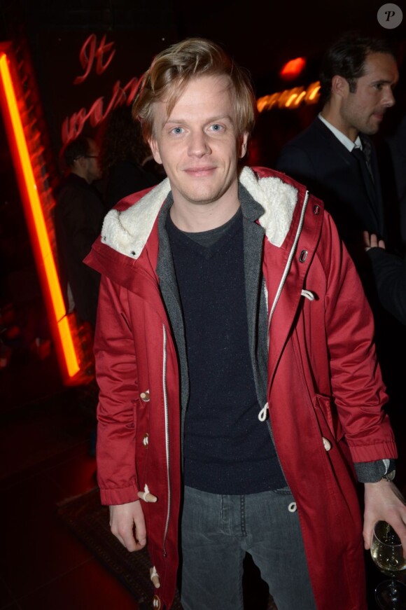 Alex Lutz lors d'une soirée Amour & Turbulences au bar-loft Titty Twister près des Champs-Elysées, le 18 mars 2013.