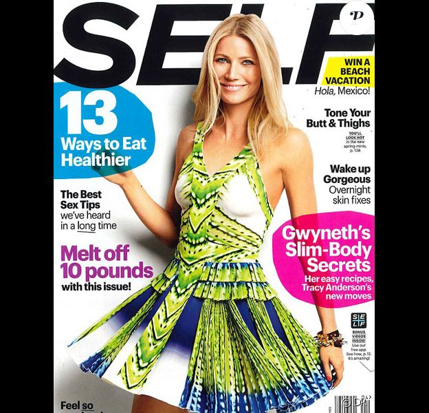 Gwyneth Paltrow pour la couverture du magazine Self pour le mois d'avril 2013.