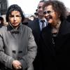 Rachida Dati et Claudia Cardinale à l'inauguration du buste d'Habib Bourguiba dans le 7e arrondissement de Paris, le 20 mars 2013.