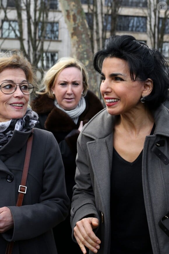 Rachida Dati à l'inauguration du buste d'Habib Bourguiba dans le 7e arrondissement de Paris, le 20 mars 2013.