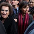 Claudia Cardinale à l'inauguration du buste d'Habib Bourguiba dans le 7e arrondissement de Paris, le 20 mars 2013.