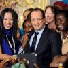 François Hollande lors du Forum mondial des femmes francophones à l'Elysée le 20 mars 2013.