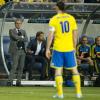 Zlatan Ibrahimovic n'a pas trouvé la faille lors de Suède-Irlande le 22 mars 2013 à la Friends Arena de Stockholm.