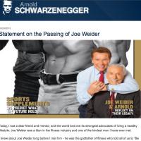 Arnold Schwarzenegger bouleversé par la mort de Joe Weider, père de son destin