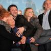 Michèle Moretti, Guy Lecluyse, Sylvie Testud, Dave, Sam Louwyck lors de l'avant-première du film Une chanson pour ma mère à Paris le 25 mars 2013