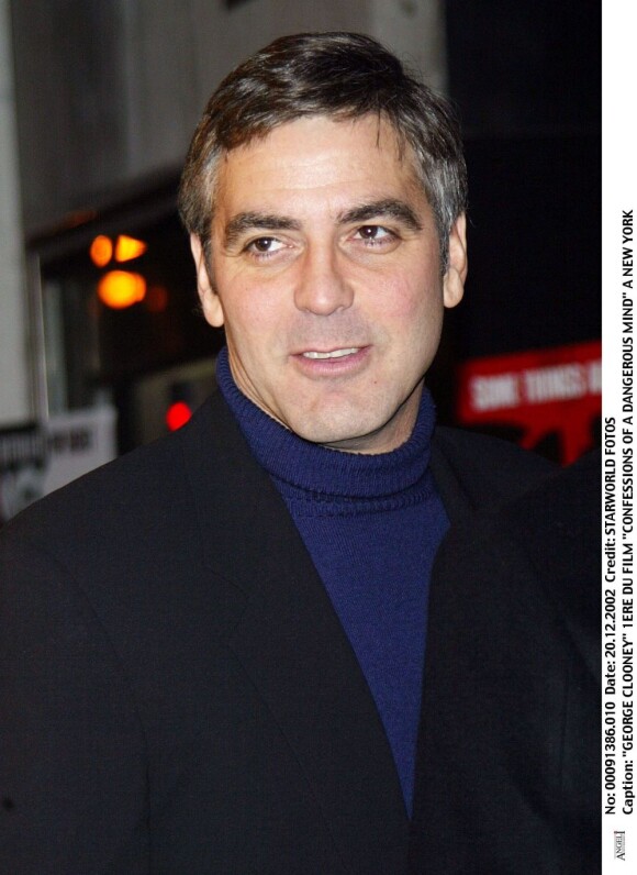 George Clooney pour son premier film, Confessions d'un homme dangereux en décembre 2002.