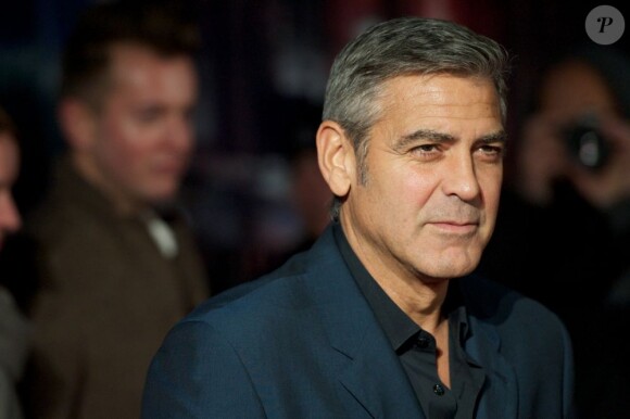 George Clooney présente Les Marches du Pouvoir au London Film Festival le 19 octobre 2011.