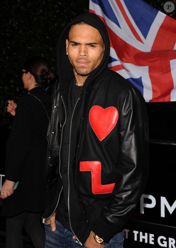Chris Brown lors de la soirée d'ouverture de la boutique Topshop Topman. Los Angeles, le 13 février 2013.