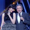 EXCLU - Nolwenn Leroy et Michel Drucker le 22 mars 2013 lors de l'enregistrement de l'émission "Toute la télé chante pour le Sidaction" au Théâtre Marigny qui sera diffusée sur France 2, le 6 avril 2013