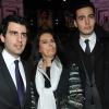 Francoise Bettencourt-Meyers et ses fils Nicolas et Jean-Victor Meyers - Cérémonie pour les Prix L'Oréal-Unesco remis à la Sorbonne à Paris, le 28 mars 2013.