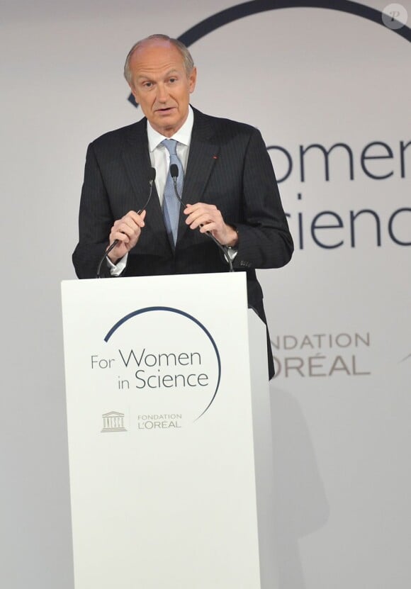 Jean-Paul Agon (PDG de L'Oréal) - Cérémonie pour les Prix L'Oréal-Unesco remis à la Sorbonne à Paris, le 28 mars 2013. 