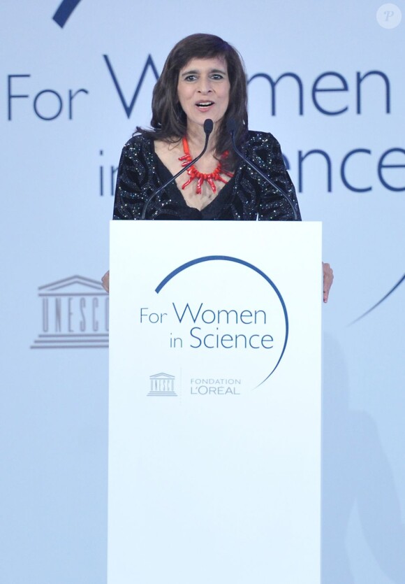 Professeur Marcia Barbosa (Brésil) - Cérémonie pour les Prix L'Oréal-Unesco remis à la Sorbonne à Paris, le 28 mars 2013. 