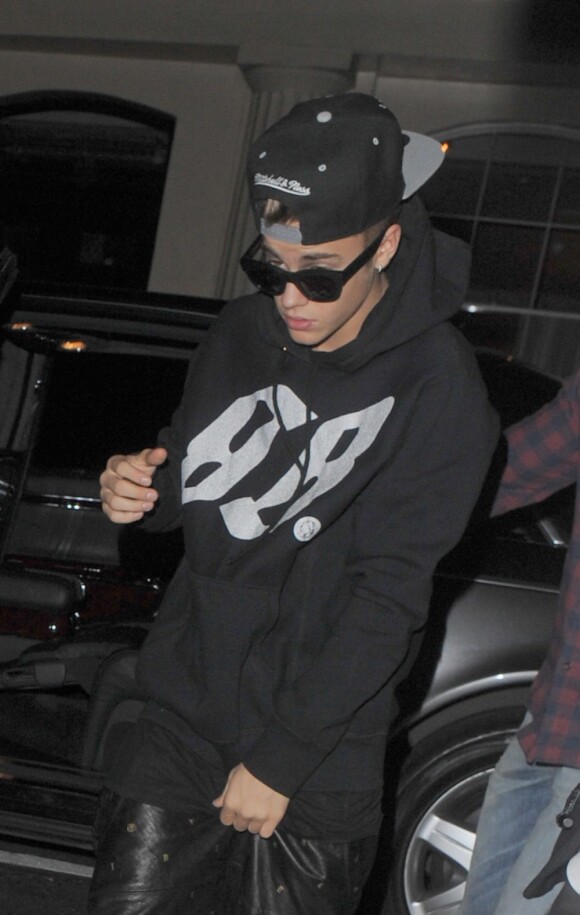 Justin Bieber au restaurant à Londres, le 3 mars 2013.