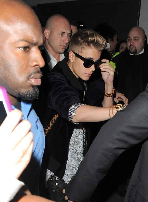 Justin Bieber fëte son anniversaire au Cirque du Soir à Londres, le 2 mars 2013.