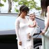 Kourtney Kardashian et son adorable fille Penelope se rendent en famille à la California Community Church. Agoura Hills, le 31 mars 2013.