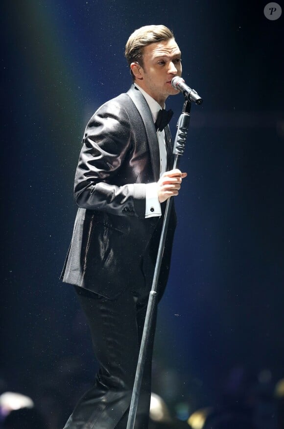 Justin Timberlake lors des Brit Awards 2013 à Londres. Le 20 février 2013.