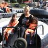 Belle journée pour Heidi Klum, son homme Martin Kirsten et les enfants qui sont allés à Dineyland à Anaheim en Californie, le 3 avril 2013