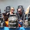 Heidi Klum, son homme Martin Kirsten et les enfants sont allés à Dineyland à Anaheim en Californie, le 3 avril 2013