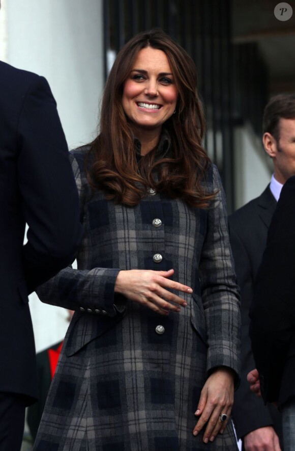 Le prince William et Kate Middleton, comte et comtesse de Strathearn en Ecosse, au centre de loisirs Donald Dewar de Glasgow le 4 avril 2013.