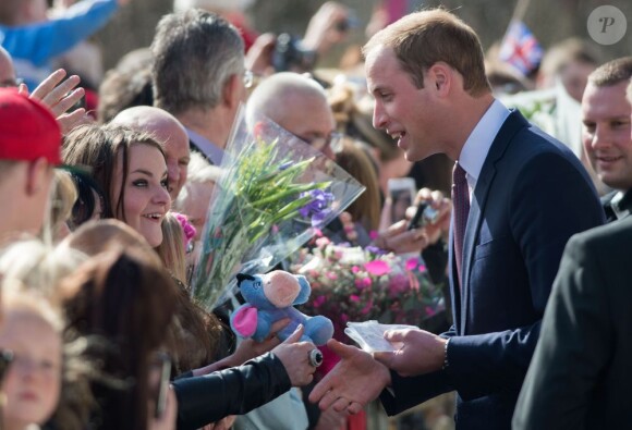 Le prince William et Kate Middleton, comte et comtesse de Strathearn en Ecosse, au centre de loisirs Donald Dewar de Glasgow le 4 avril 2013.
