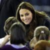 Kate Middleton, enceinte, et le prince William visitaient le 4 avril 2013 à Glasgow l'Emirates Arena qui accueillera les Jeux du Commonwealth 2014.