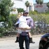 Les acteurs Jennifer Garner et Ben Affleck se promènent avec leurs enfants Seraphina et Violet à Los Angeles le 6 avril 2013.
