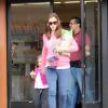 Jennifer Garner fait des courses avec Seraphina à Los Angeles le 6 avril 2013.