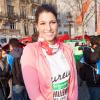 Laury Thilleman au marathon de Paris le dimanche 7 avril 2013 pour courir sous les couleurs de Mécénat Chirurgie Cardiaque