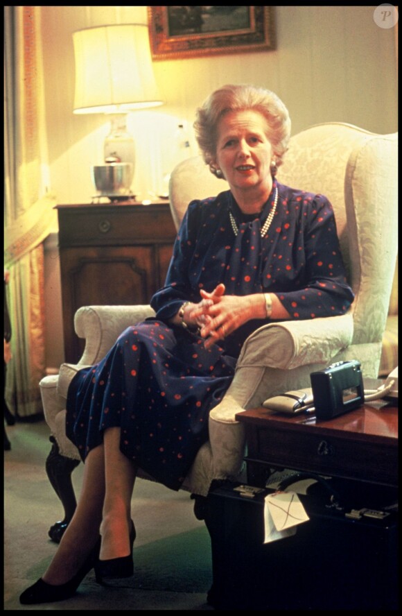 Margaret Thatcher, alors Premier ministre en 1987