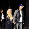 Christina Aguilera et son petit ami Matthew Rutler arrivent au Staples Center pour assister au concert de Rihanna. Los Angeles, le 8 avril 2013.