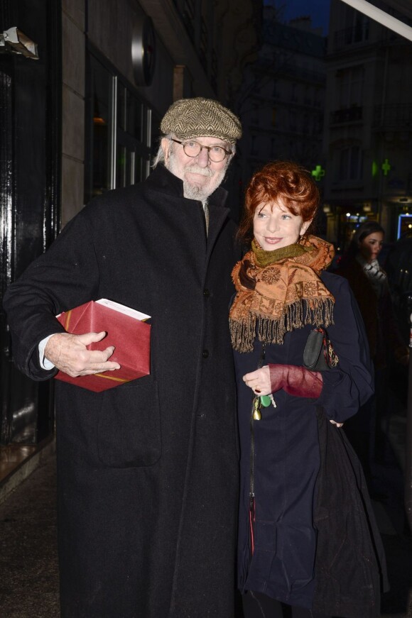 Jean-Pierre Marielle et sa femme Agathe Natanson à Paris, le 9 avril 2013.