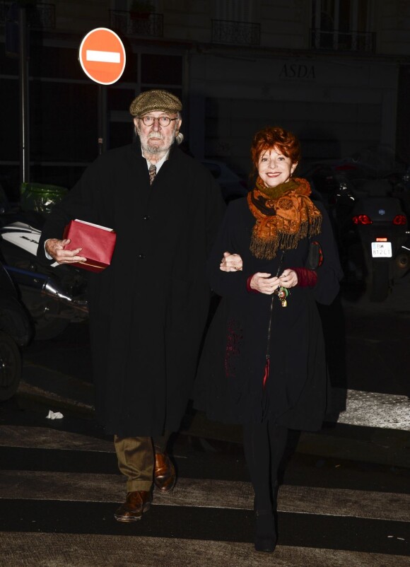 Jean-Pierre Marielle et Agathe Natanson à Paris, le 9 avril 2013.