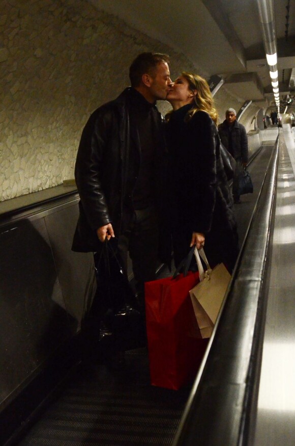 Rocco Siffredi avec sa femme Rosa Caracciolo, à Rome le 6 février 2013. 