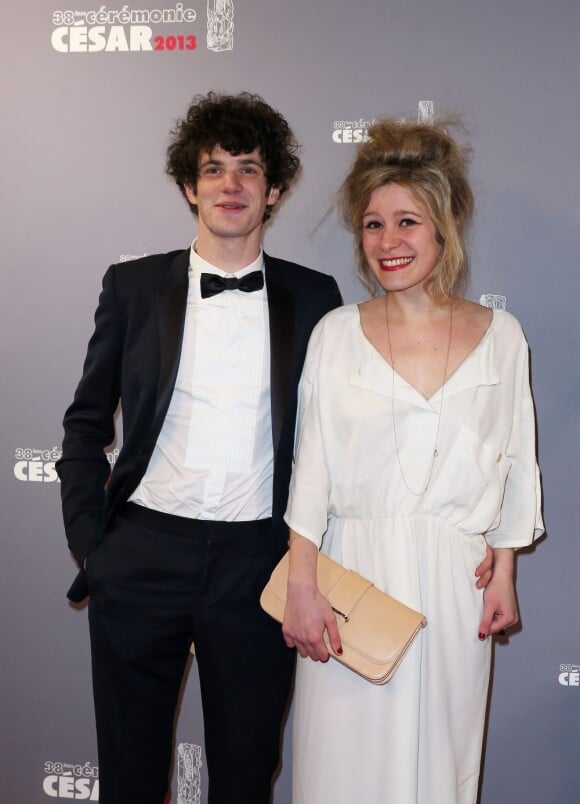 Felix Moati et sa copine lors des César 2013.