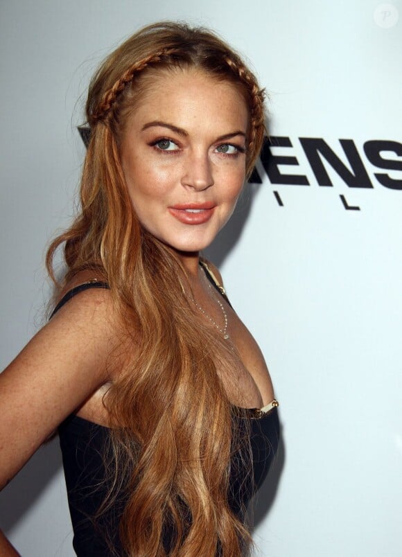 Lindsay Lohan sur le tapis rouge de la première de Scary Movie 5 à Hollywood, le 11 avril 2013.