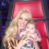 Shakira et son adorable petit Milan lors de l'enregistrement de l'émission The Voice à Los Angeles dans la semaine du 8 avril 2013