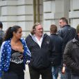 Gérard Depardieu, sa fille Roxane et Luc Besson à New York le 13 avril 2013.