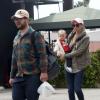 Jack Osbourne, sa femme Lisa Stelly et leur fille Pearl se promènent à Los Feliz, le 15 avril 2013.