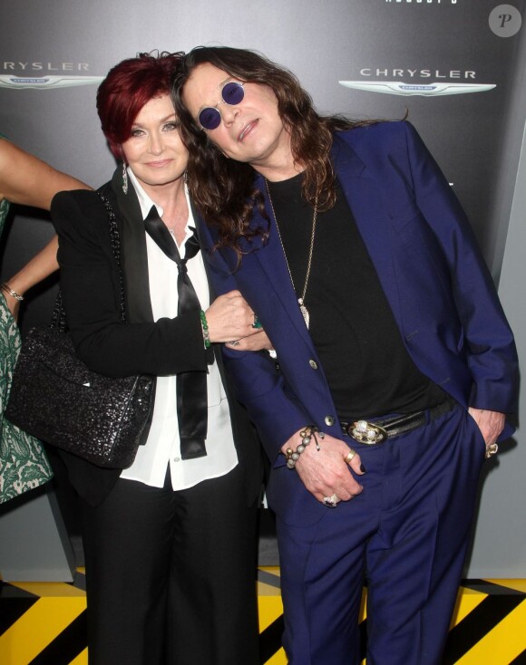 Ozzy Osbourne et sa femme Sharon Osbourne à la première de Total Recall, à Los Angeles, le 1er août 2012.