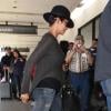 Halle Berry, enceinte, à l'aéroport de Los Angeles, le 18 avril 2013.