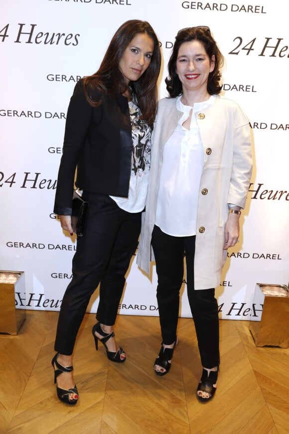 Elisa Tovati et Marianne Romestain aux 10 ans du sac 24 heures de Gerard Darel à la boutique St Germain à Paris le 18 avril 2013